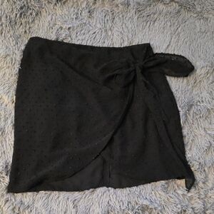 Boohoo Black Textured Mini Skirt